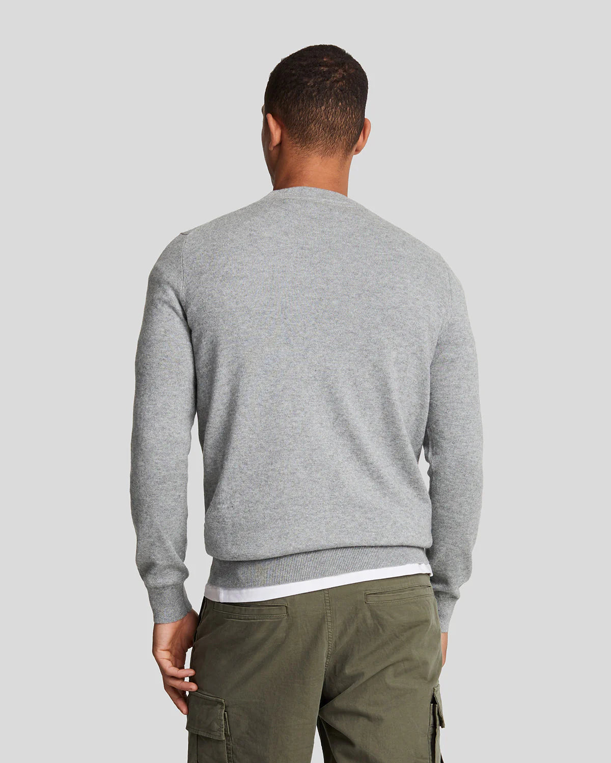 Cotton Merino Crew Neck Jumper Lyle & Scott - Mid Grey Marl