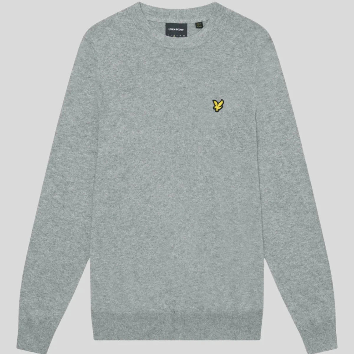 Cotton Merino Crew Neck Jumper Lyle & Scott - Mid Grey Marl