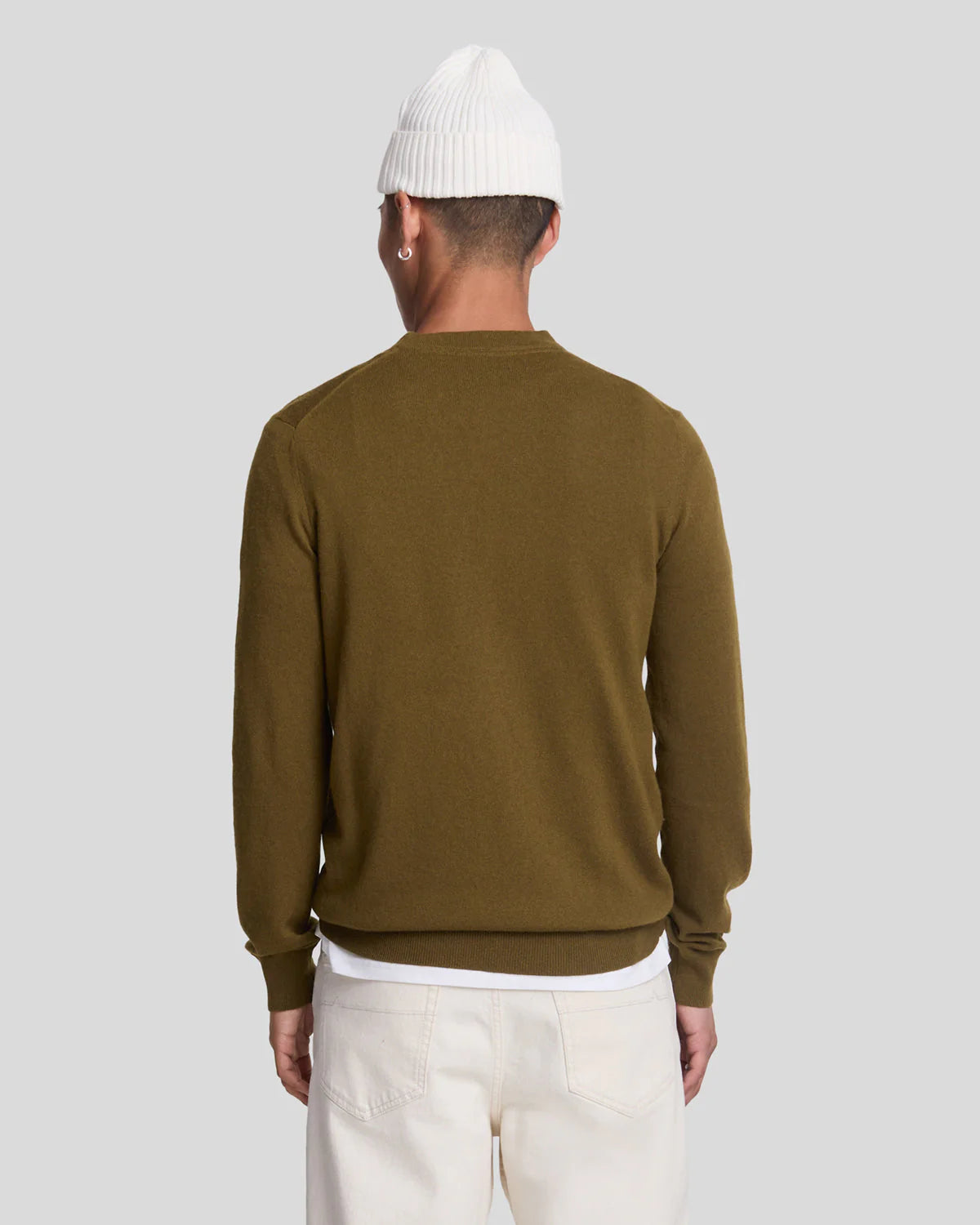 Cotton Merino Crew Neck Jumper Lyle & Scott - Olive