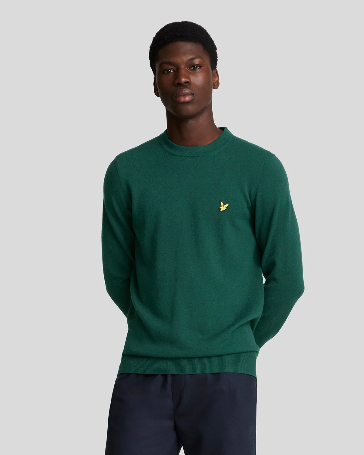 Cotton Merino Crew Neck Jumper Lyle & Scott - Dark Green