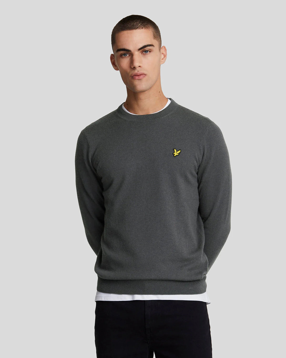 Cotton Merino Crew Neck Jumper Lyle & Scott - Gunmetal