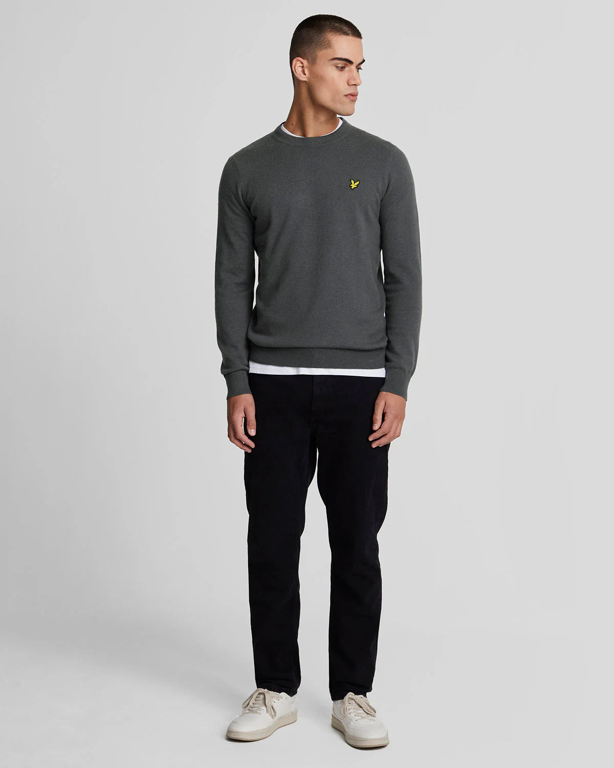 Cotton Merino Crew Neck Jumper Lyle & Scott - Gunmetal