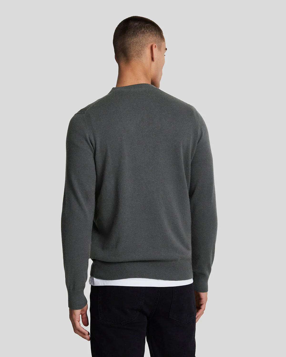 Cotton Merino Crew Neck Jumper Lyle & Scott - Gunmetal