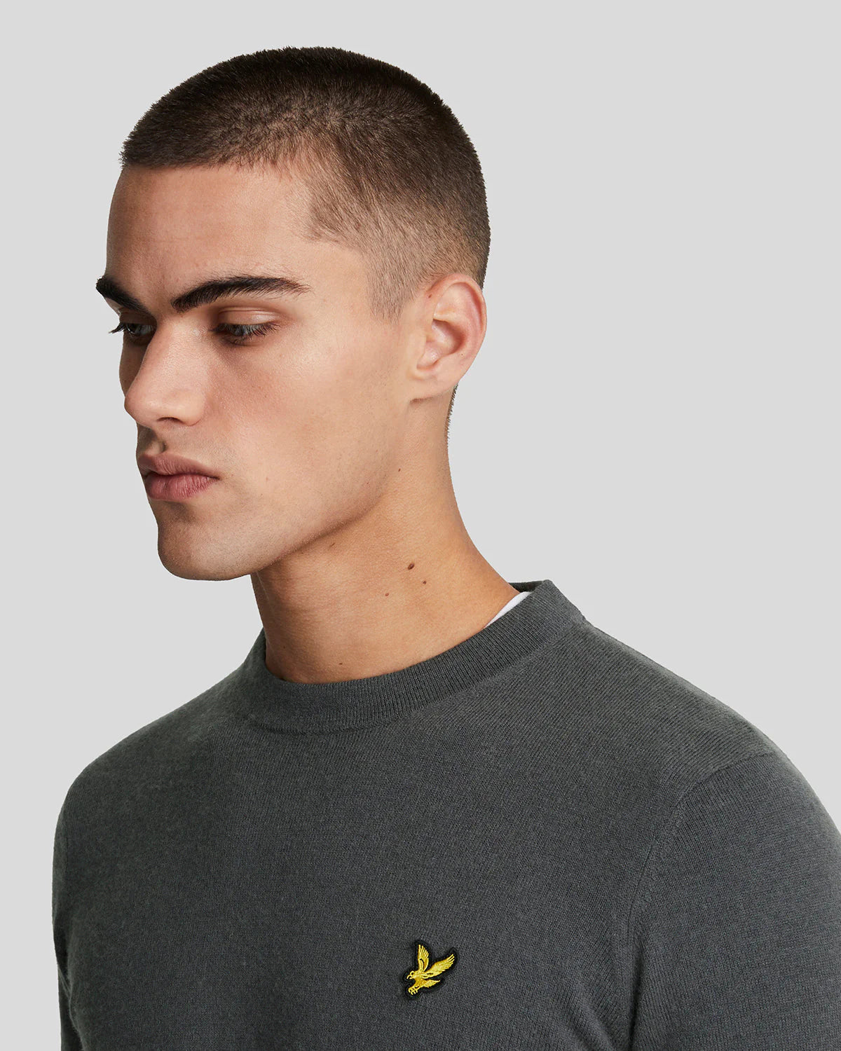 Cotton Merino Crew Neck Jumper Lyle & Scott - Gunmetal