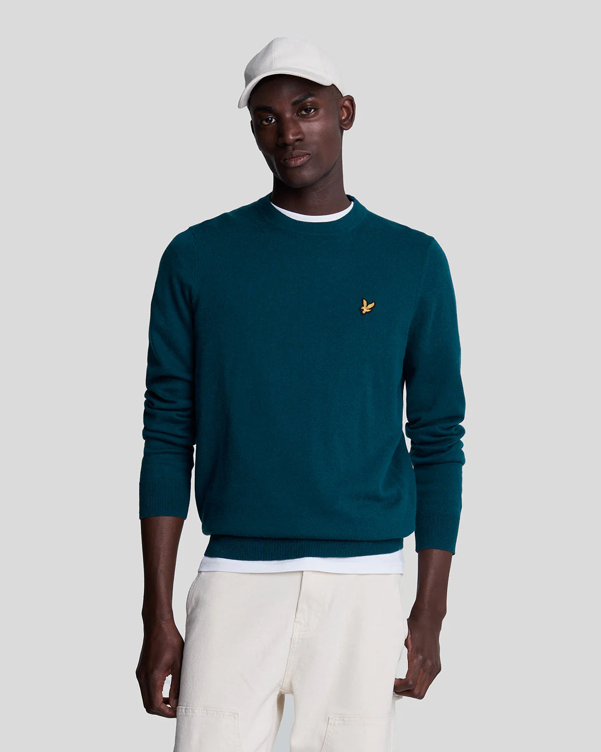 Cotton Merino Crew Neck Jumper Lyle & Scott - Apres Navy