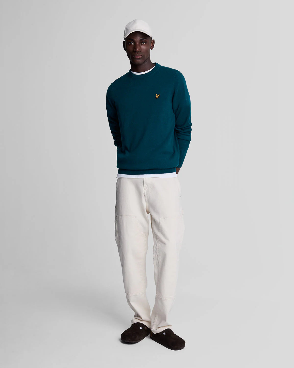 Cotton Merino Crew Neck Jumper Lyle & Scott - Apres Navy