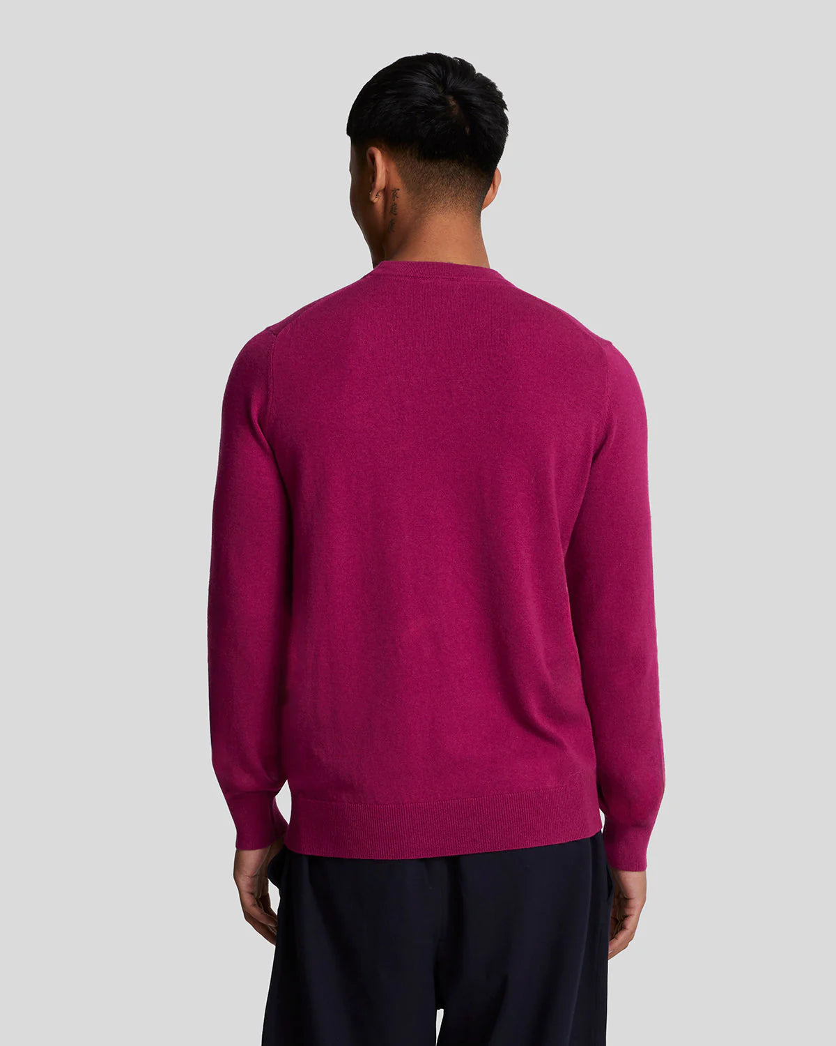 Cotton Merino Crew Neck Jumper Lyle & Scott - Rich Burgundy