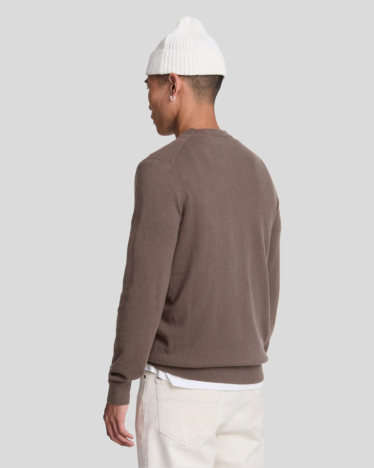 Cotton Merino Crew Neck Jumper Lyle & Scott - Heritage Taupe