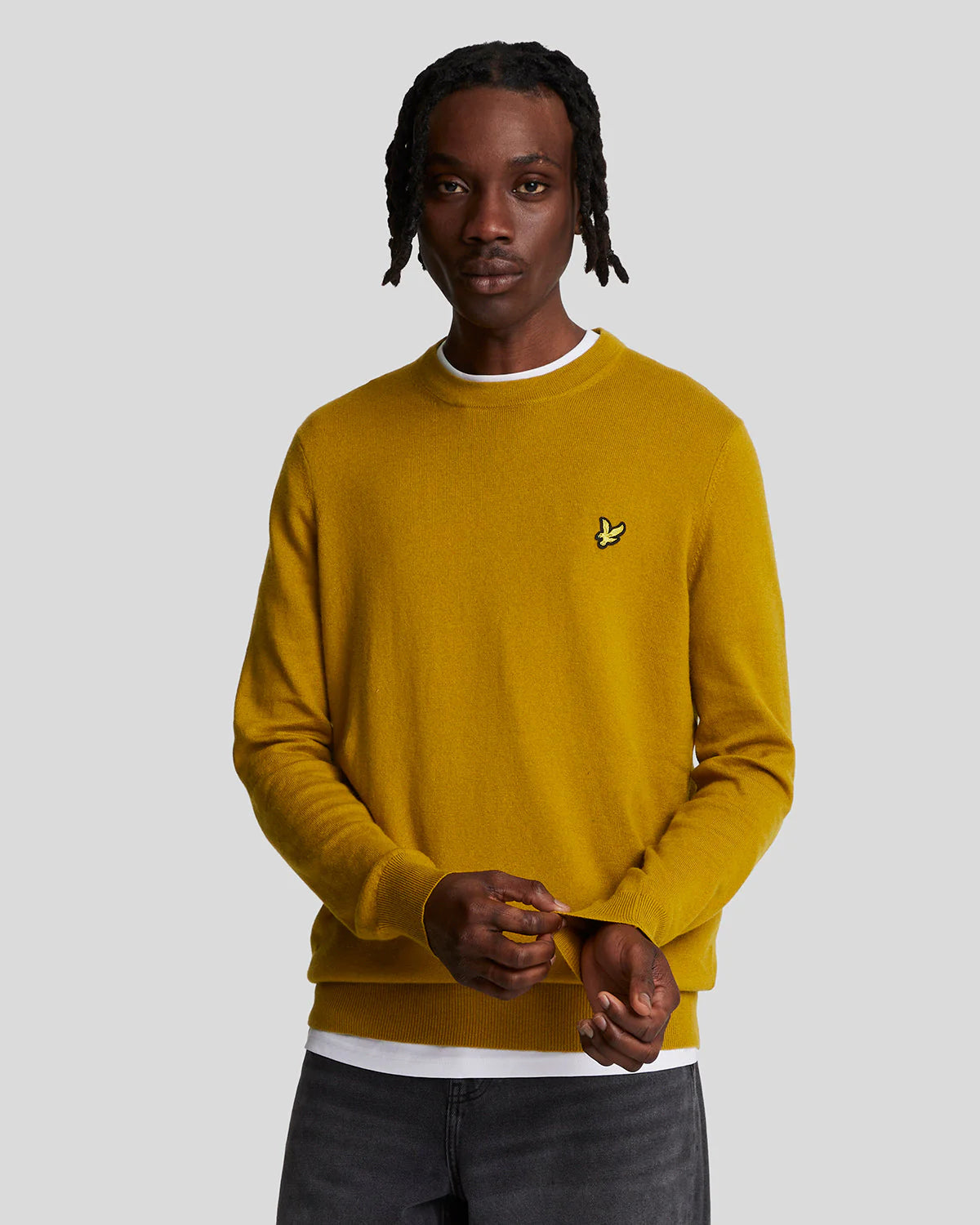 Cotton Merino Crew Neck Jumper Lyle & Scott - Ellaness Gold