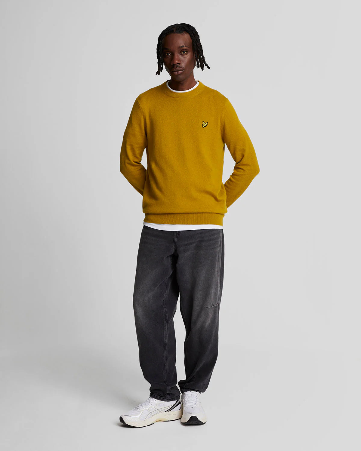 Cotton Merino Crew Neck Jumper Lyle & Scott - Ellaness Gold