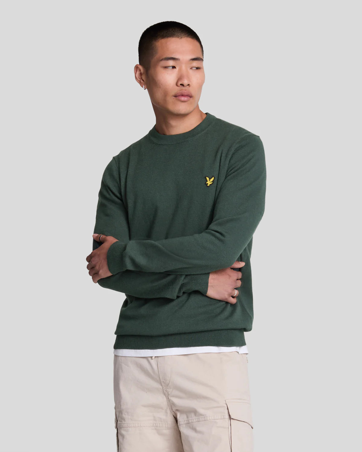 Cotton Merino Crew Neck Jumper Lyle & Scott - Argyle Teal