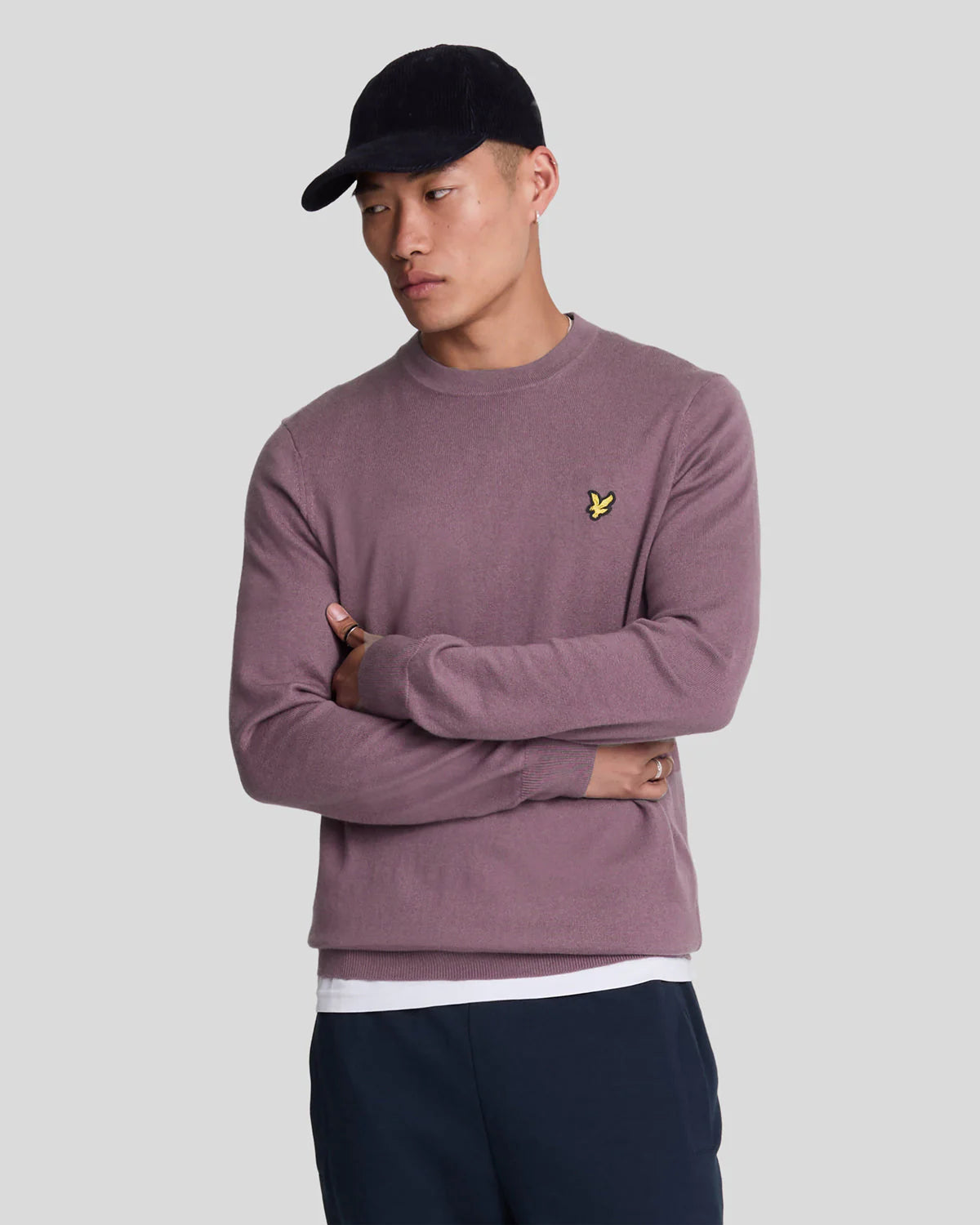 Cotton Merino Crew Neck Jumper Lyle & Scott - Highland Mauve