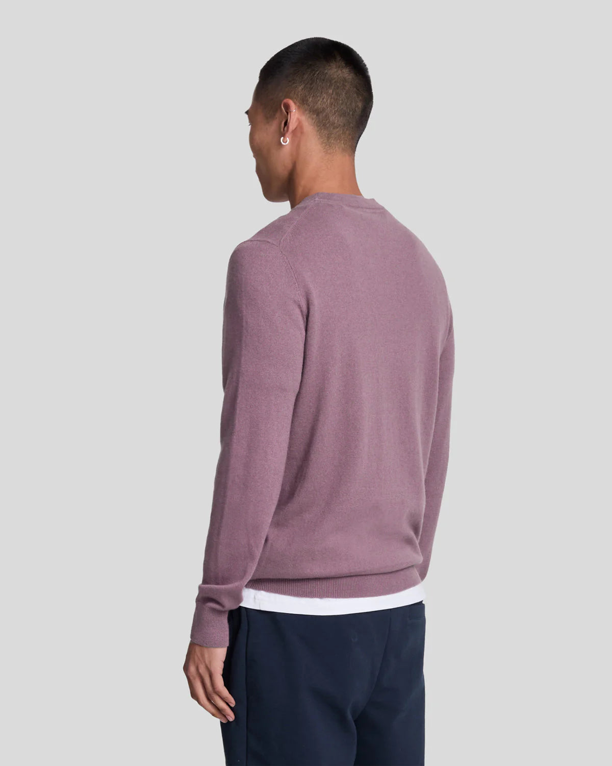 Cotton Merino Crew Neck Jumper Lyle & Scott - Highland Mauve