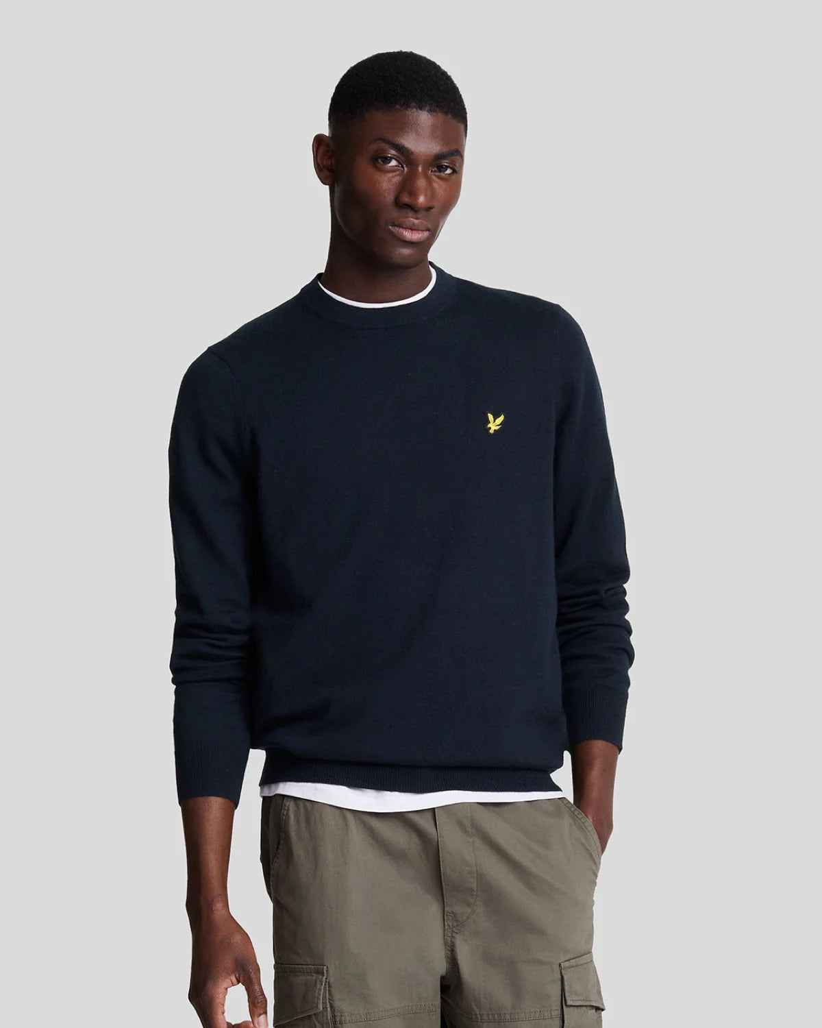 Cotton Merino Crew Neck Jumper Lyle & Scott - Dark Navy