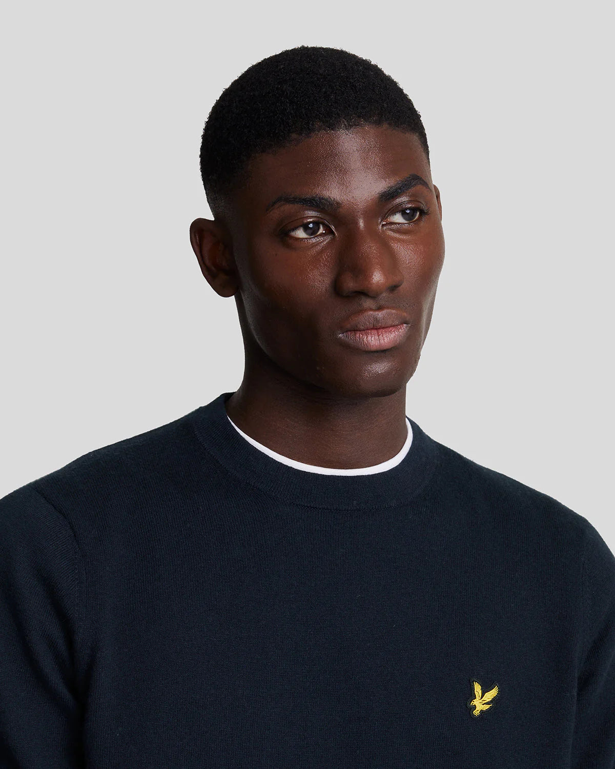 Cotton Merino Crew Neck Jumper Lyle & Scott - Dark Navy