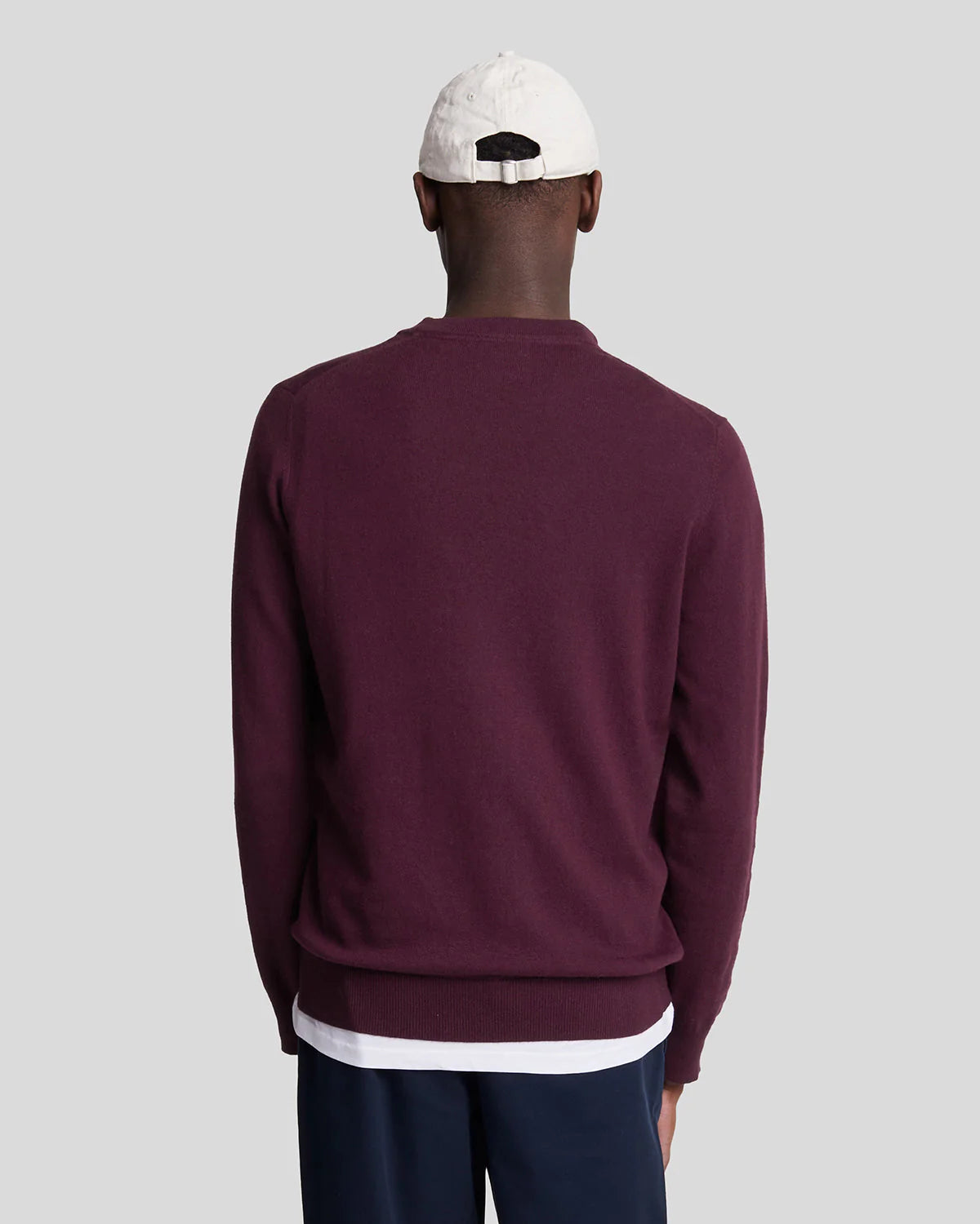 Cotton Merino Crew Neck Jumper Lyle & Scott - Burgundy