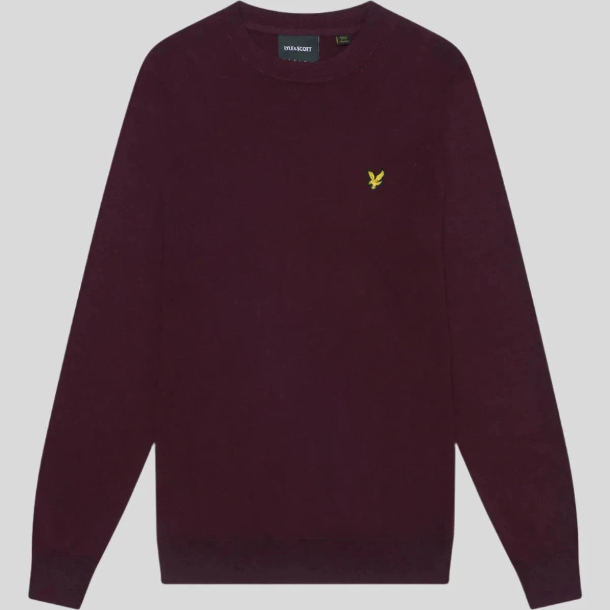 Cotton Merino Crew Neck Jumper Lyle & Scott - Burgundy