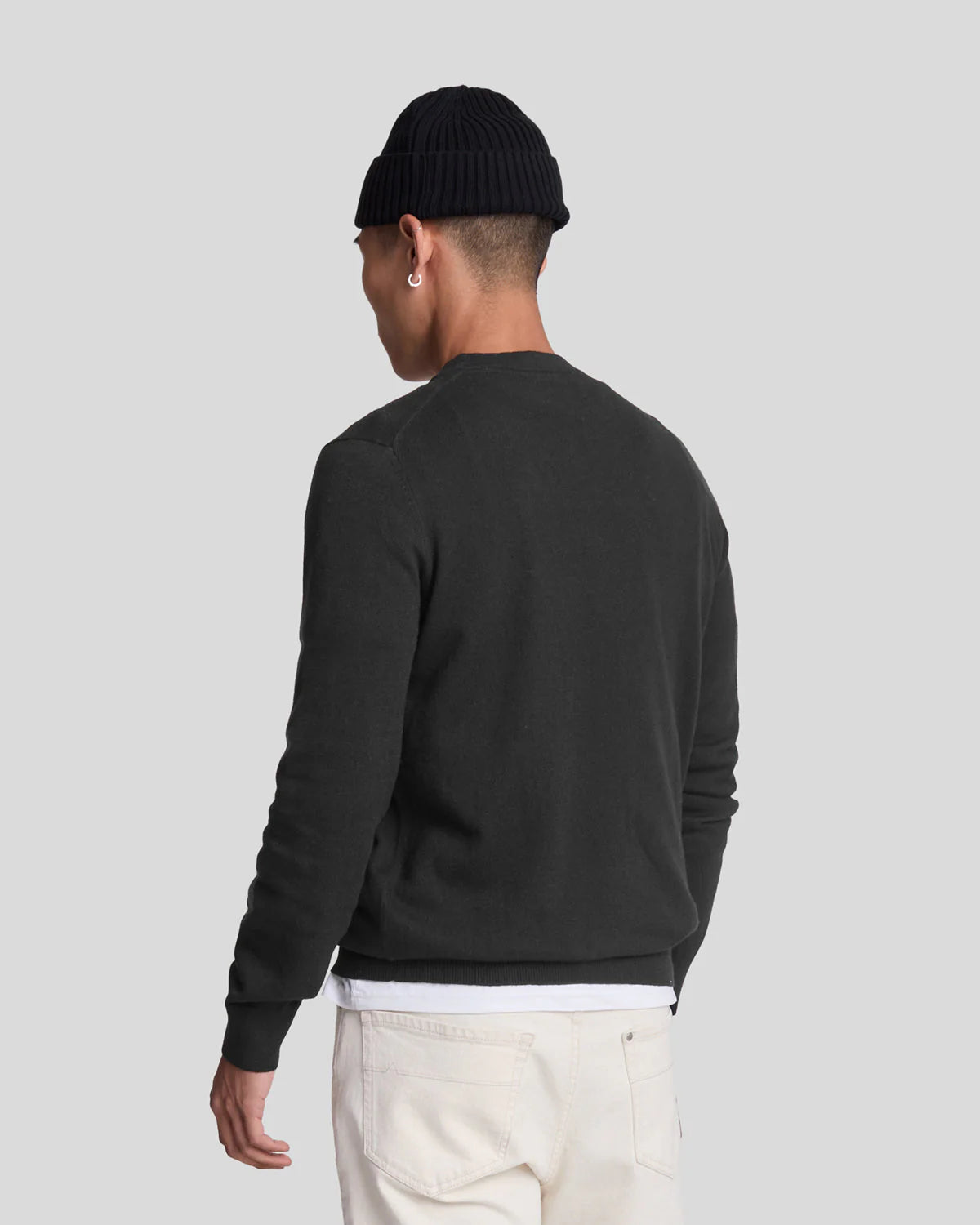 Cotton Merino Crew Neck Jumper Lyle & Scott - Jet Black