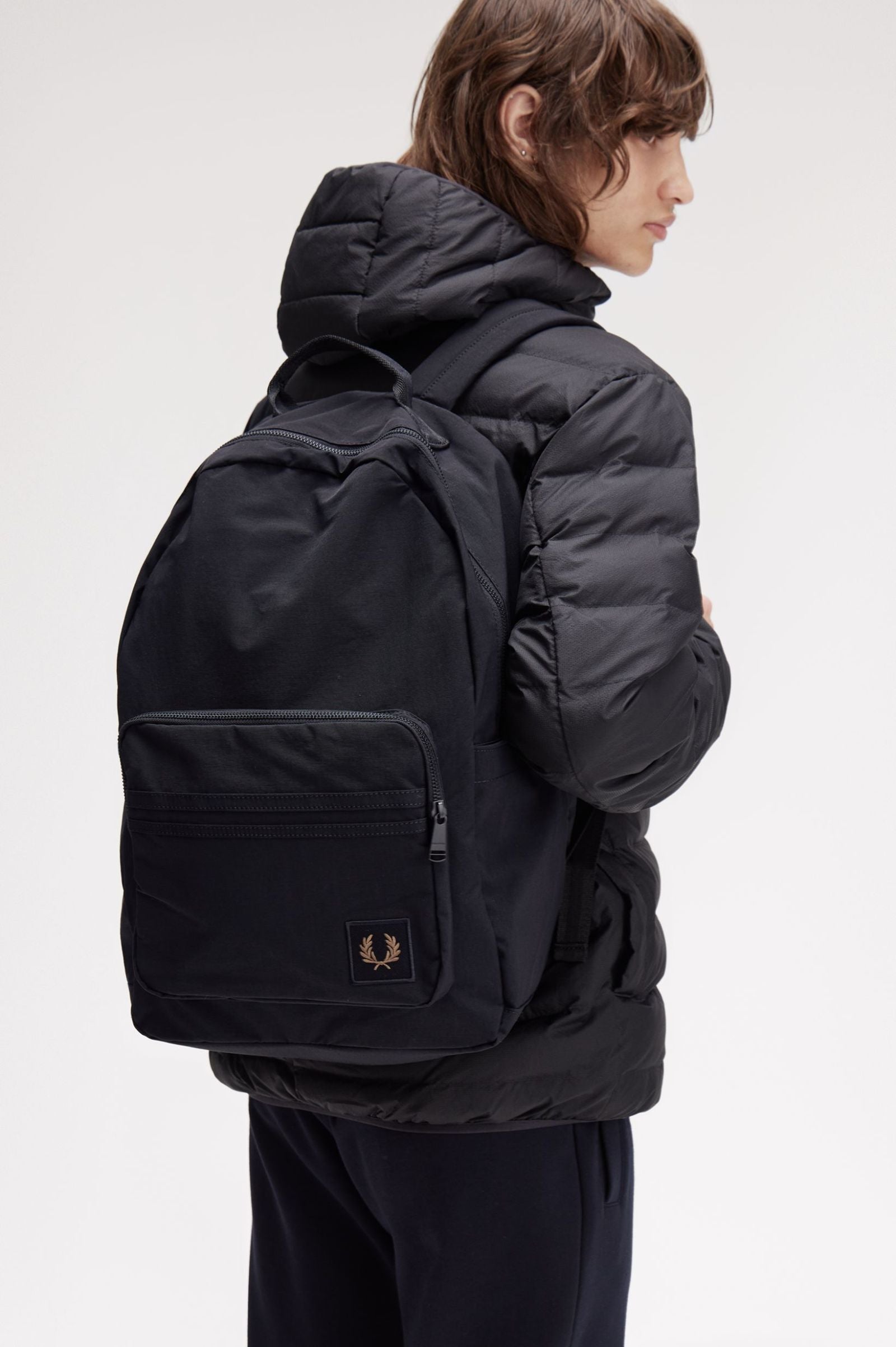 Nylon Badge Backpack Fred Perry AW25 - Black