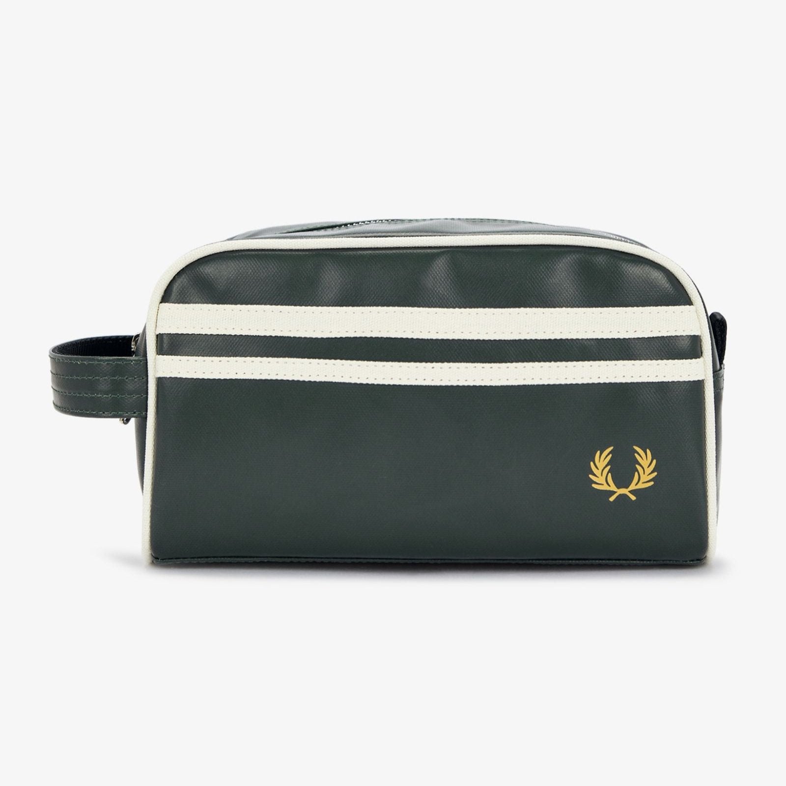 FP Coated Polyester Wash Bag Fred Perry - Night Green / Ecru