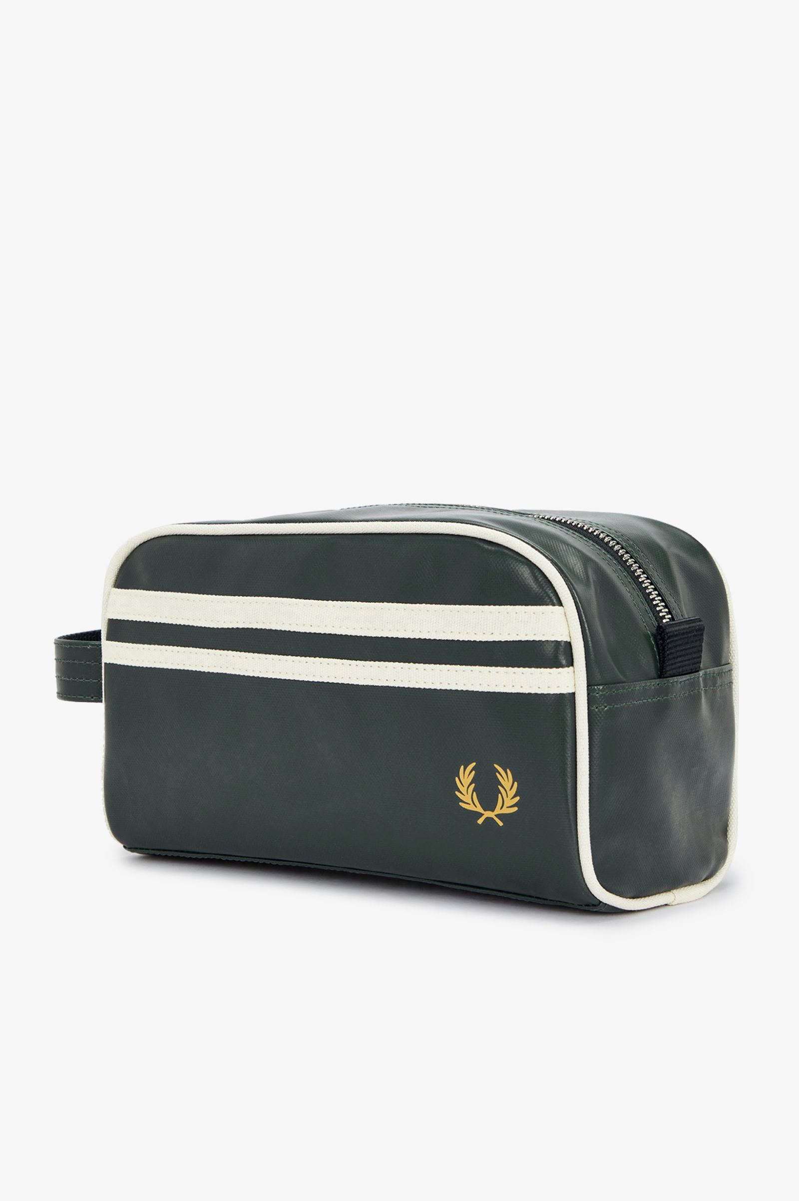 FP Coated Polyester Wash Bag Fred Perry - Night Green / Ecru