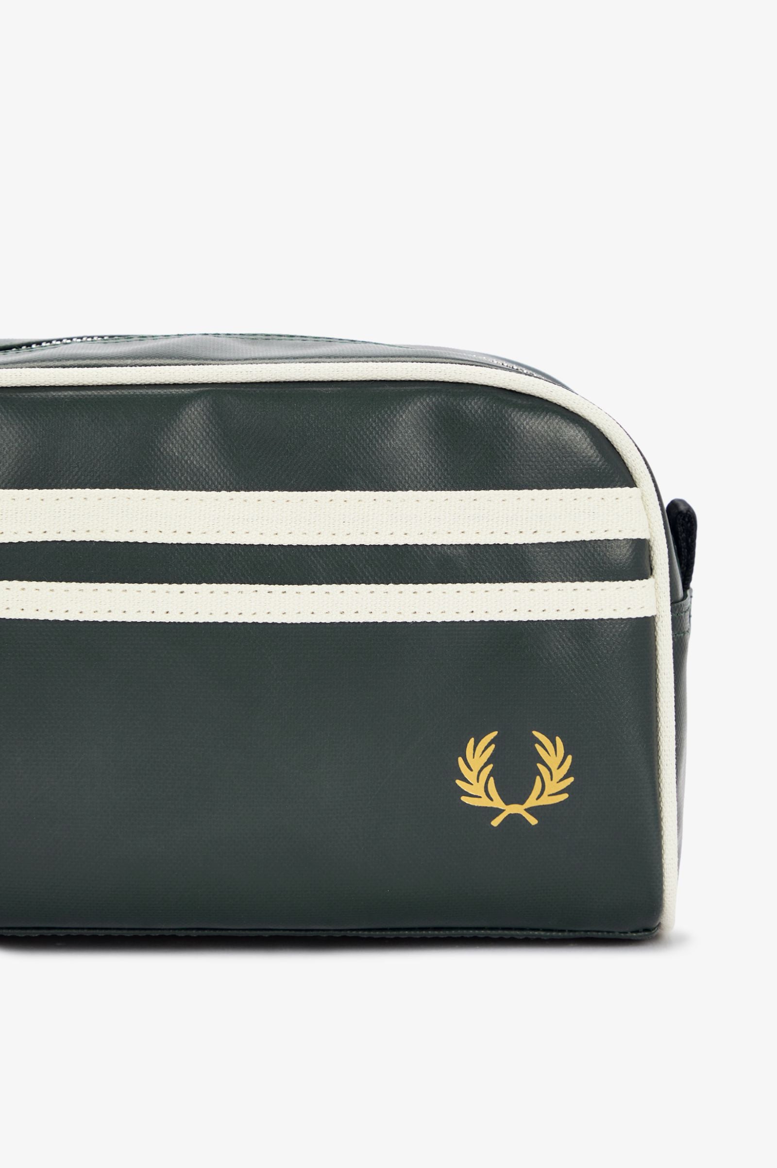 FP Coated Polyester Wash Bag Fred Perry - Night Green / Ecru