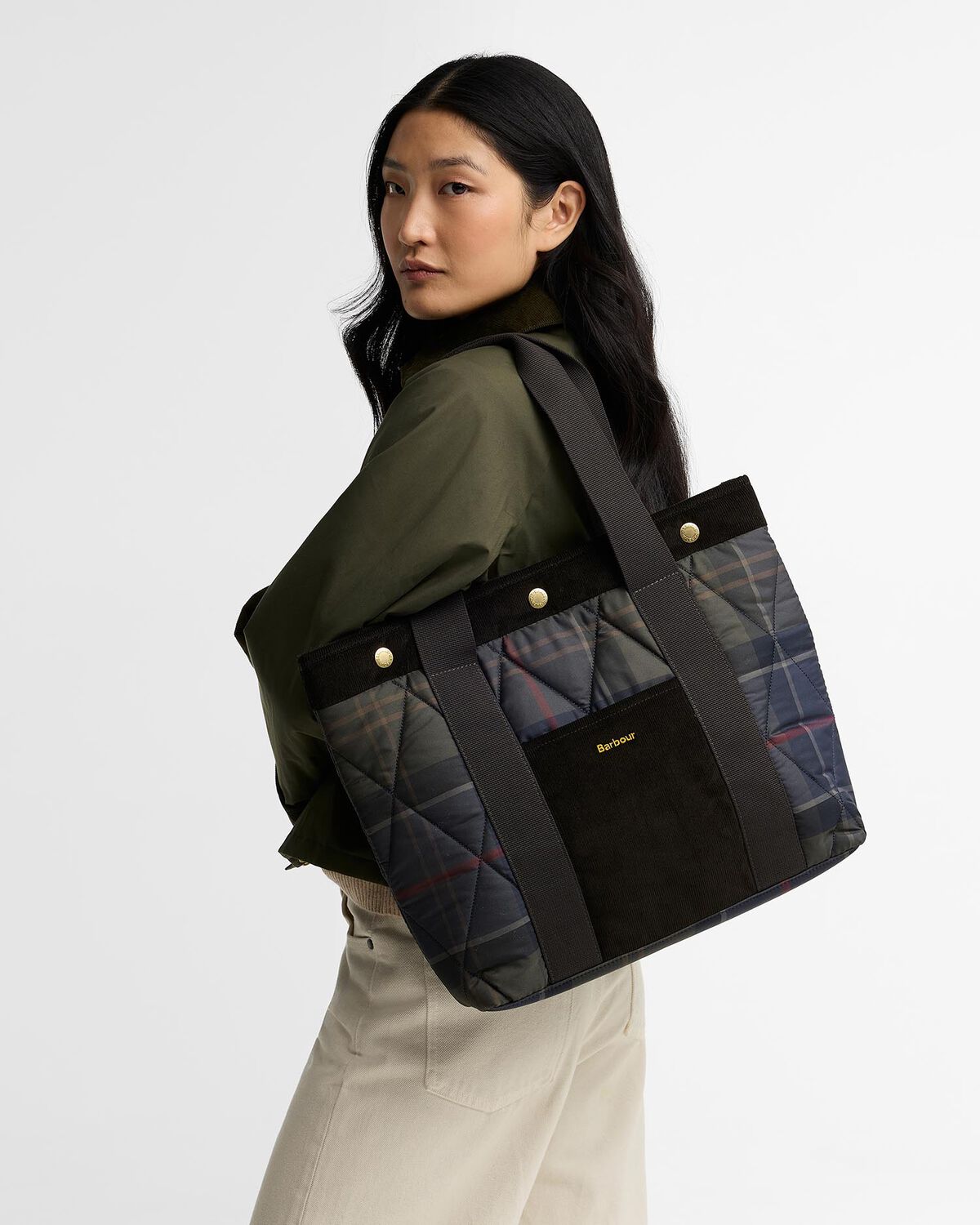 Barbour – Healy Tartan Tote Bag – Shadow Classic Tartan