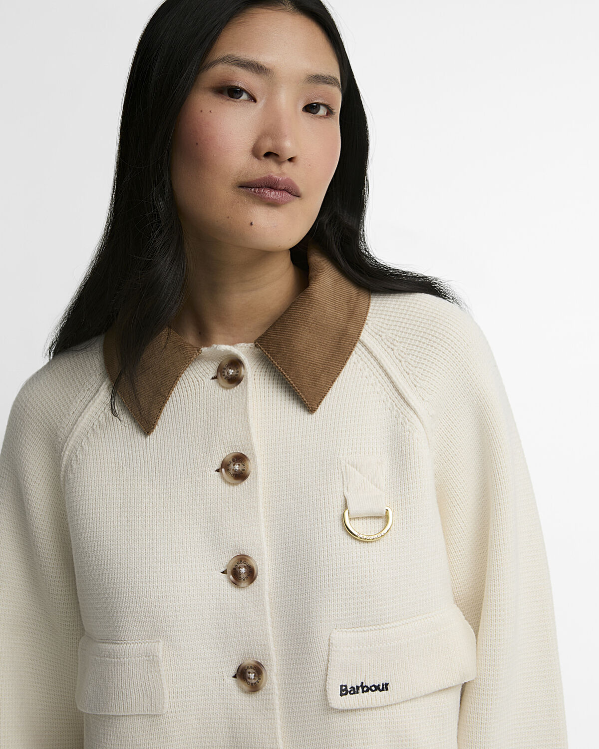 Barbour – Alverstone Knitted Cardigan (Donna) – Ecru