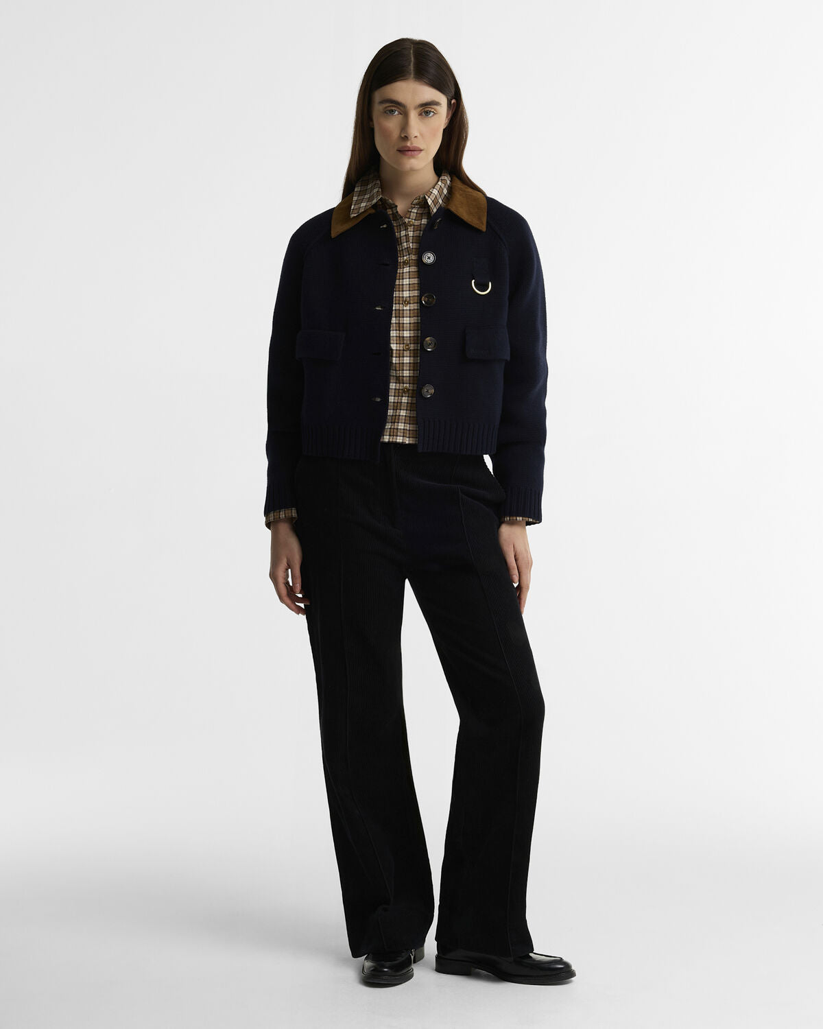 Barbour – Alverstone Knitted Cardigan (Donna) – Navy