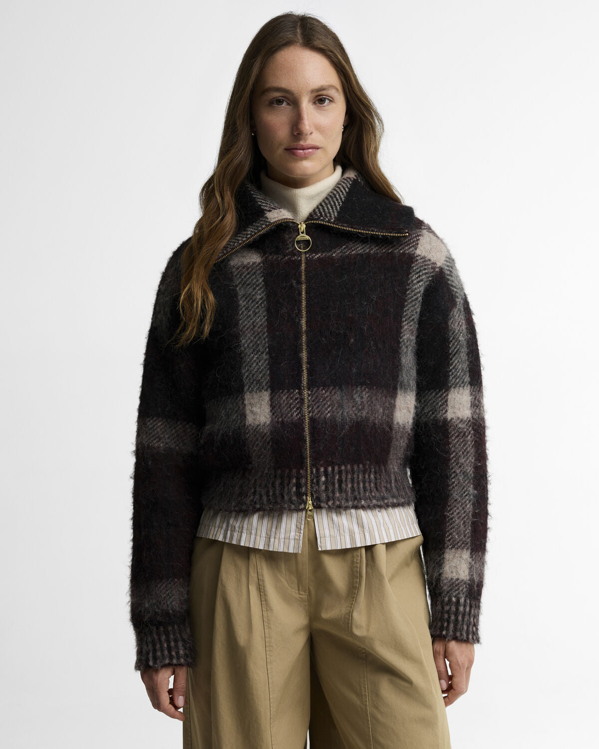 Barbour – Carville Knitted Zip Through (Donna) – Multi