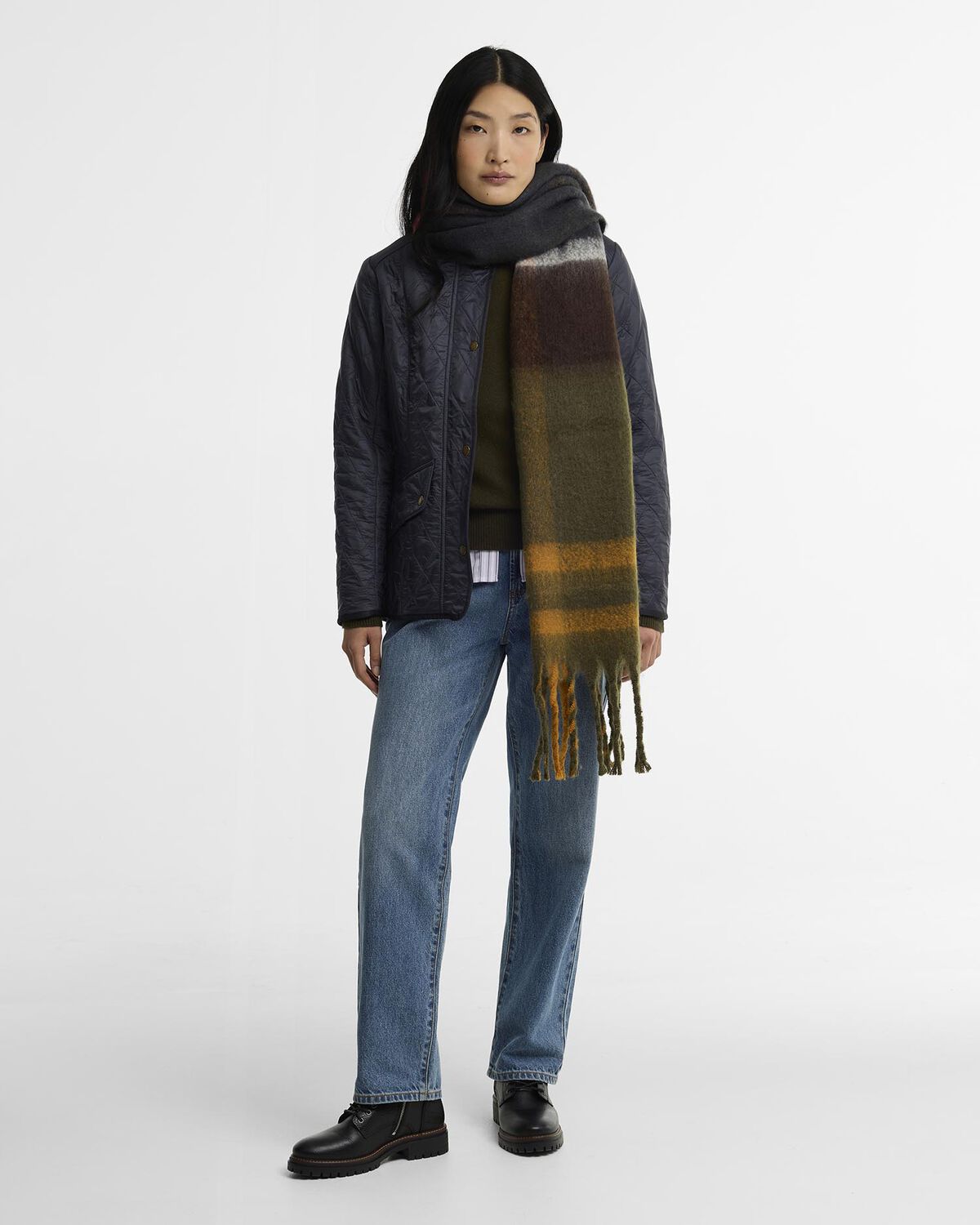 Barbour – Isla Tartan Boucle Scarf – Classic Tartan