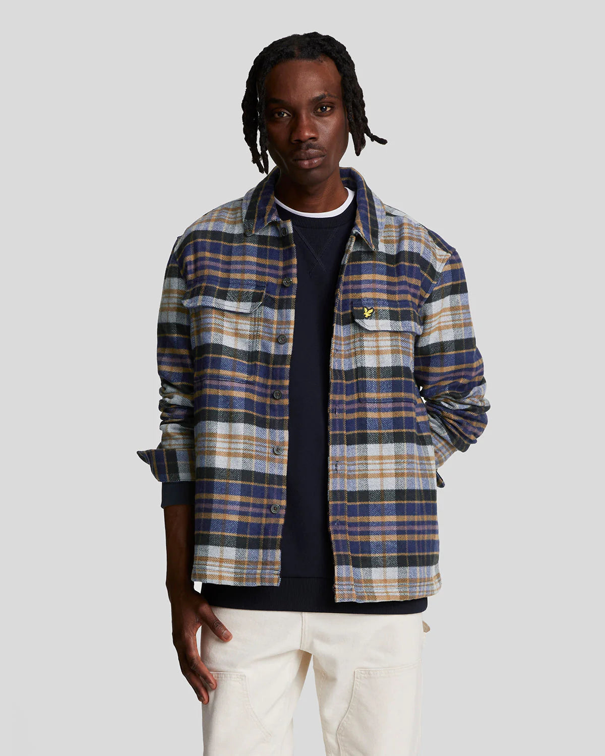 Check Flannel Overshirt Lyle & Scott - Dark Navy / Chalk