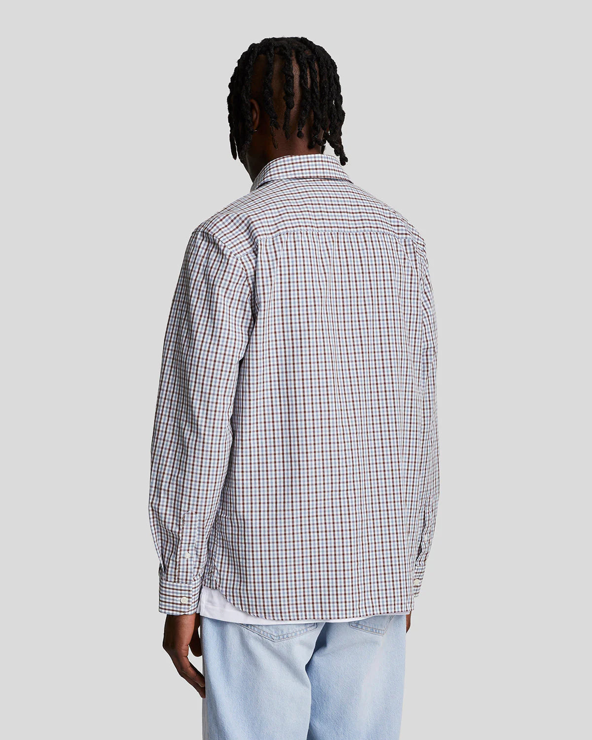 Checked Gingham Shirt Lyle & Scott - White / Deep Mahogany