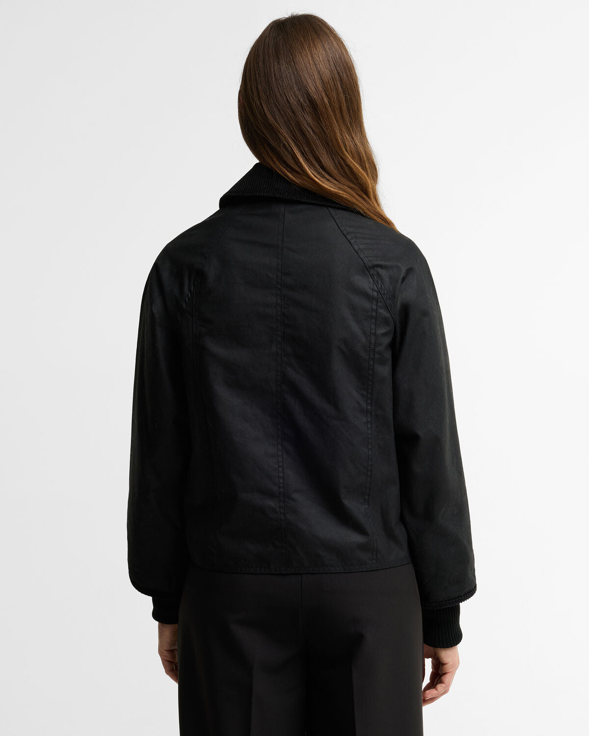 Barbour – Cropped Beadnell Wax Jacket (Donna) – Black/Classic