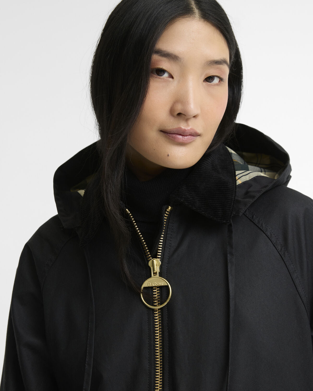 Barbour – Carville Wax Jacket (Donna) – Black/Ancient