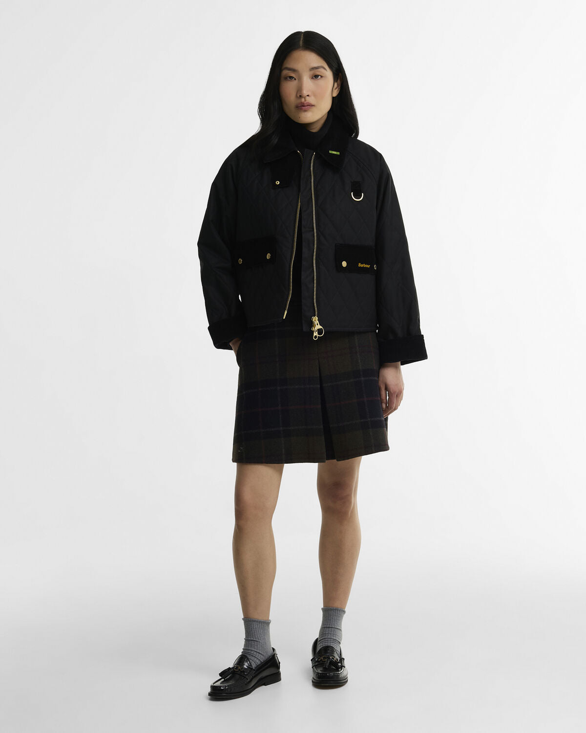Barbour – Icons Quilted Spey Wax Jacket (Donna) – Black/Classic