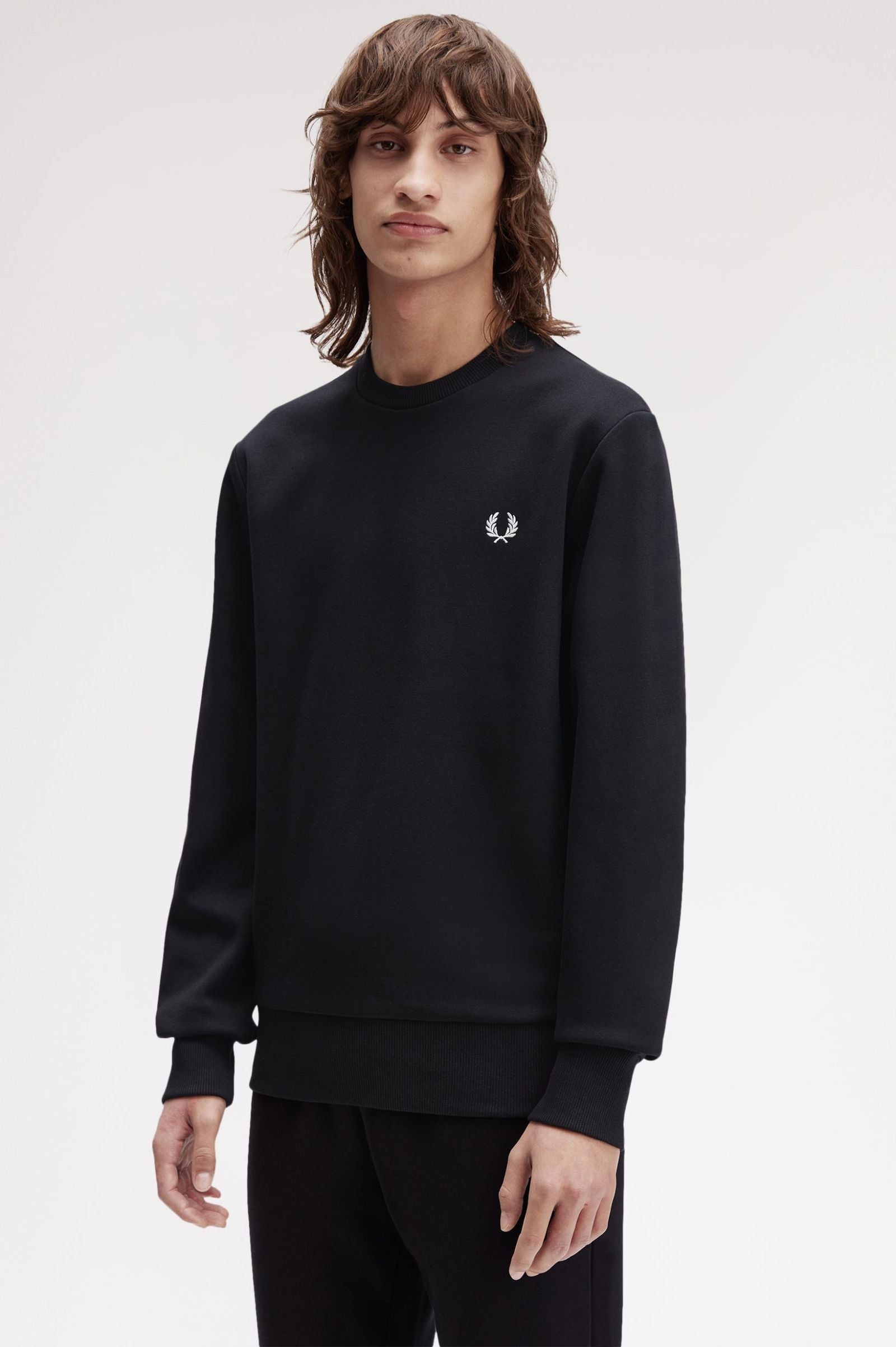 Bold Branding Crewneck Sweat Fred Perry AW25 - Black