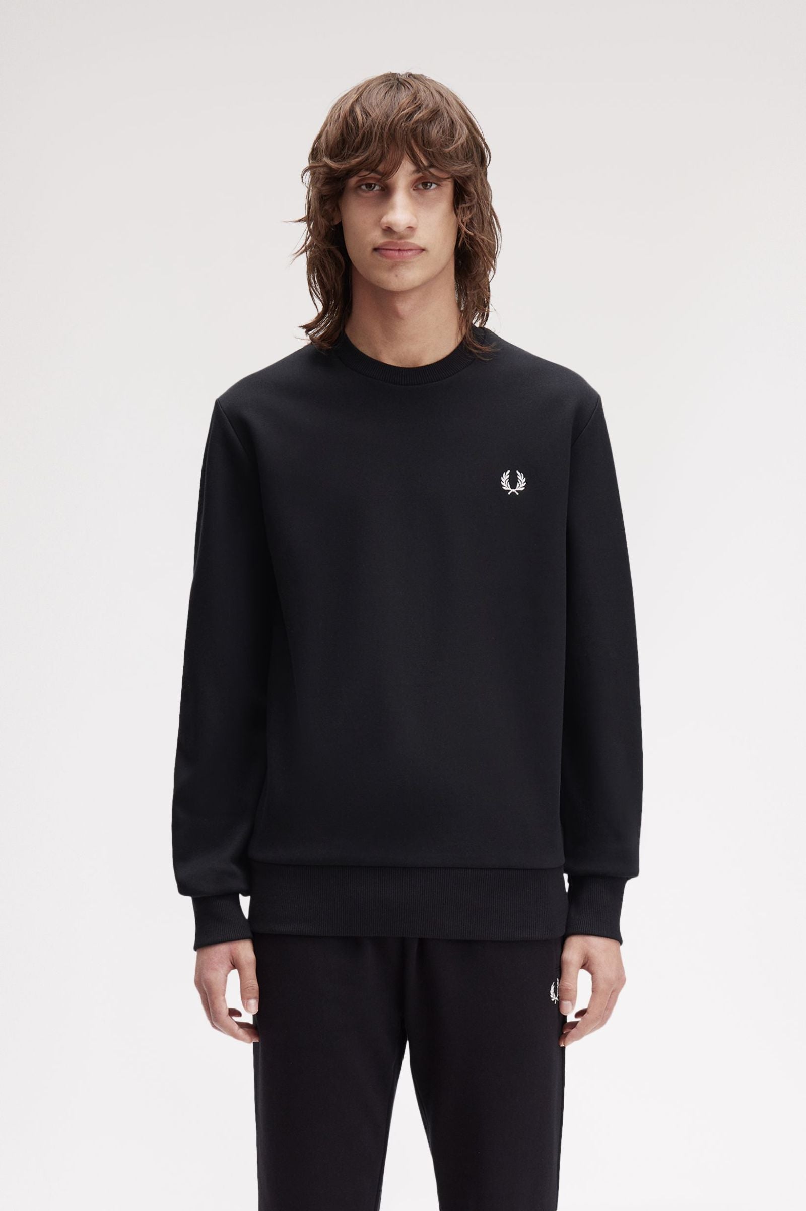 Bold Branding Crewneck Sweat Fred Perry AW25 - Black
