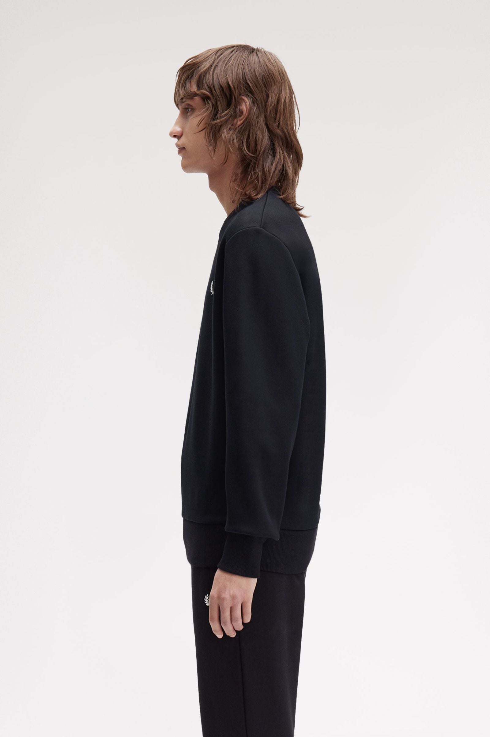 Bold Branding Crewneck Sweat Fred Perry AW25 - Black