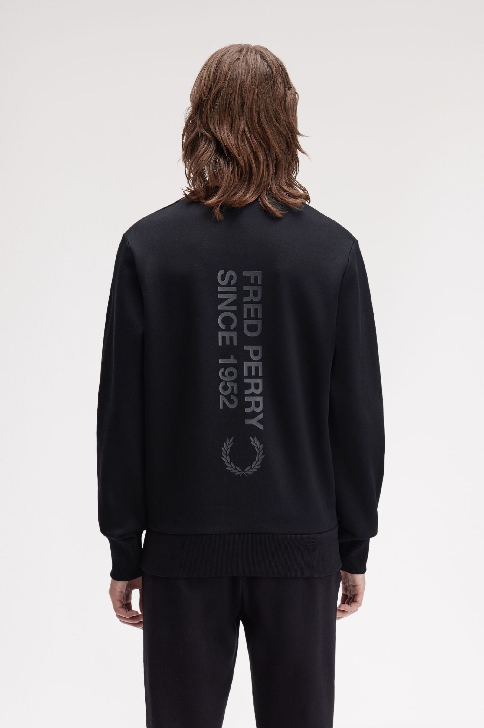 Bold Branding Crewneck Sweat Fred Perry AW25 - Black