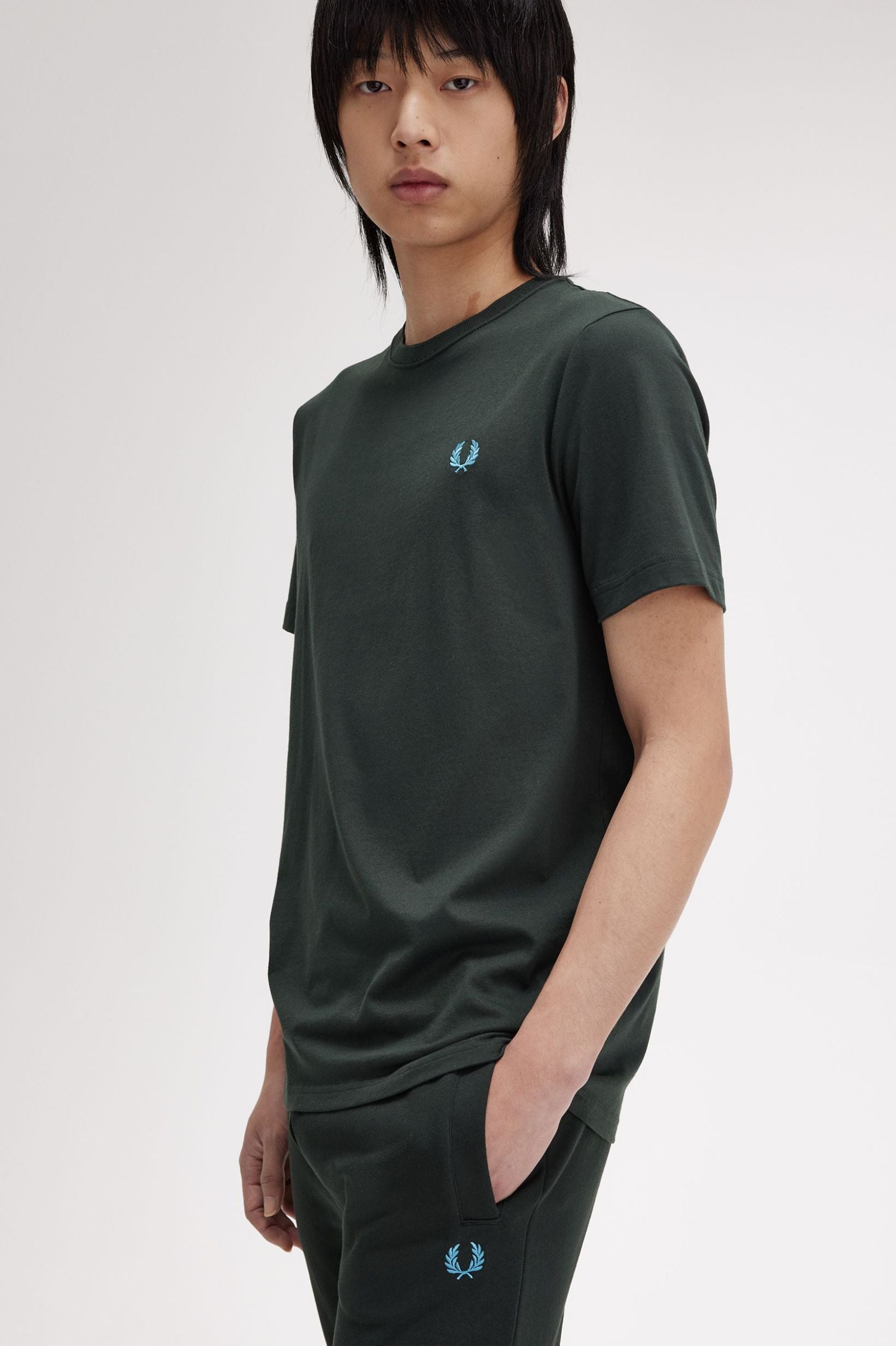 FP Crew Neck T-Shirt Fred Perry - Nightgreen / Ocean