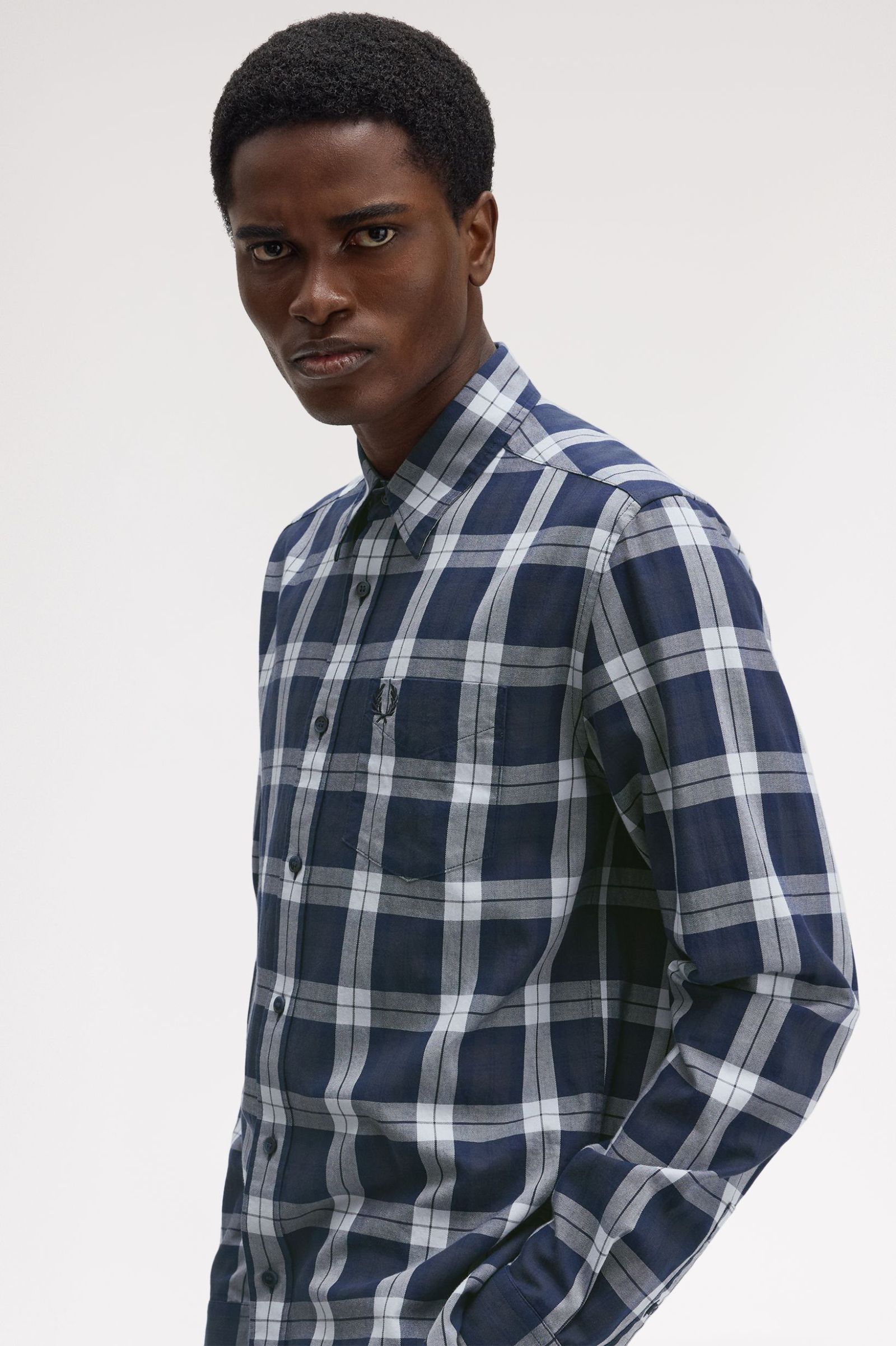Tartan Twill Shirt Fred Perry AW25 - Dark Airforce