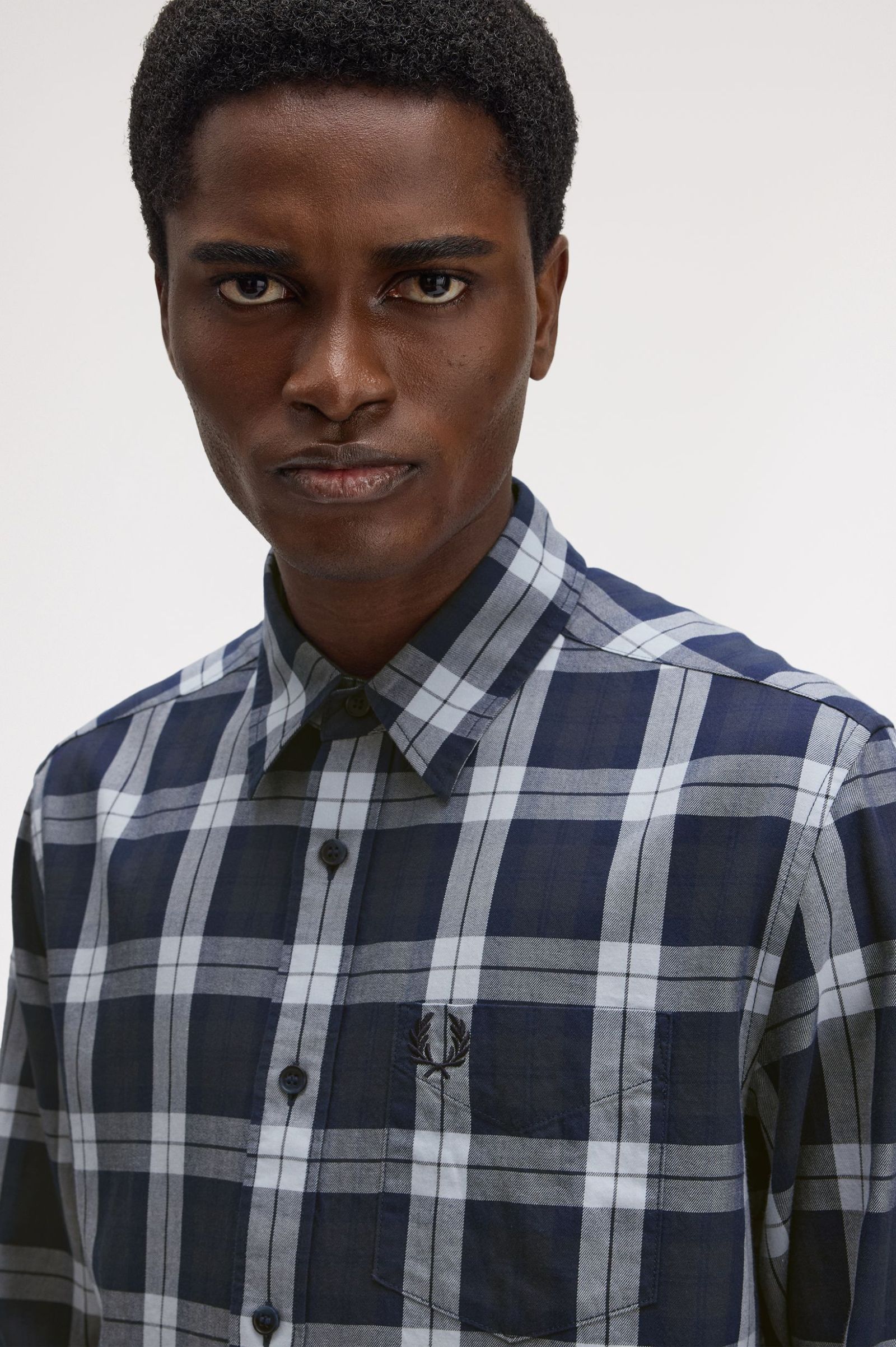 Tartan Twill Shirt Fred Perry AW25 - Dark Airforce