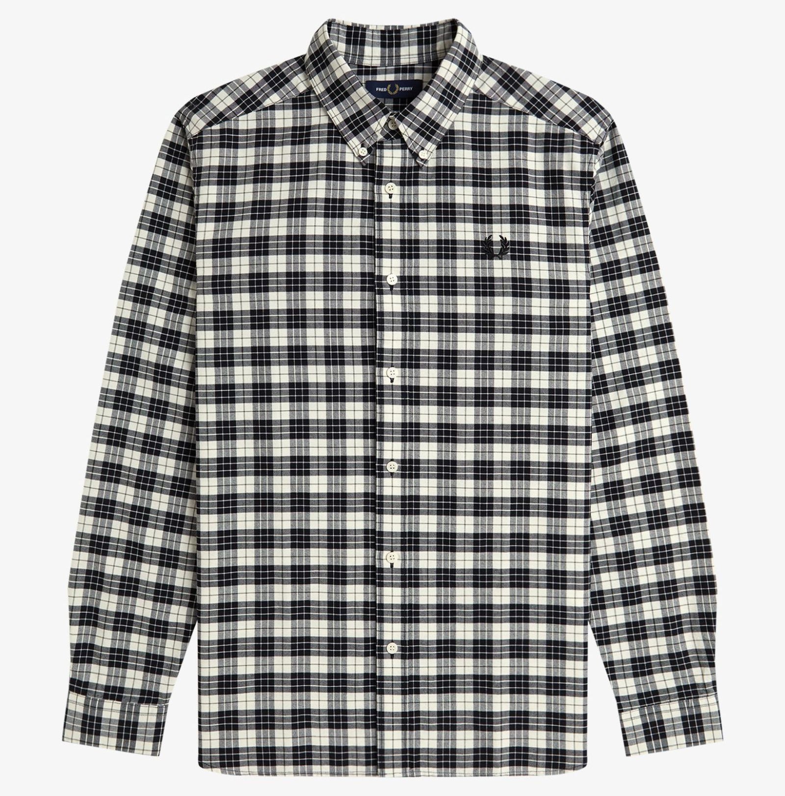 Tartan Oxford Shirt Fred Perry AW25 - Ecru