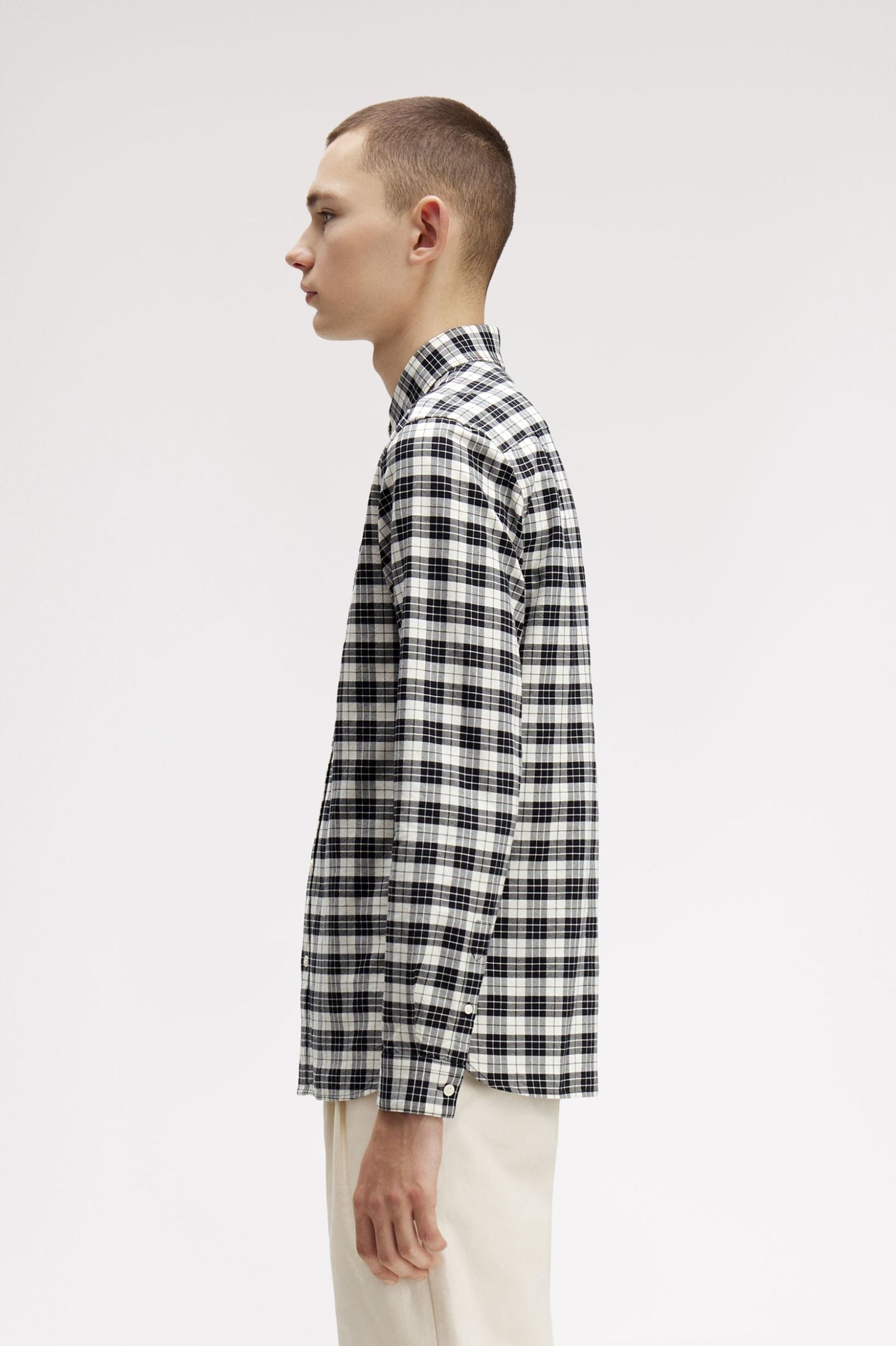 Tartan Oxford Shirt Fred Perry AW25 - Ecru