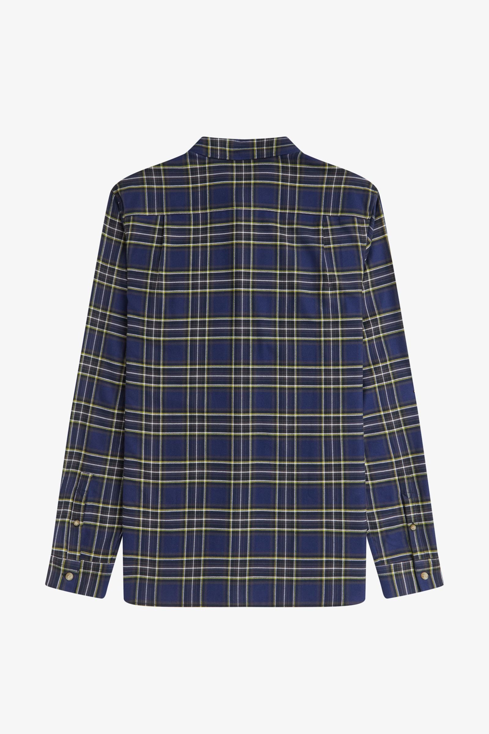 Brushed Twill Tartan Shirt Fred Perry AW25 - French Navy