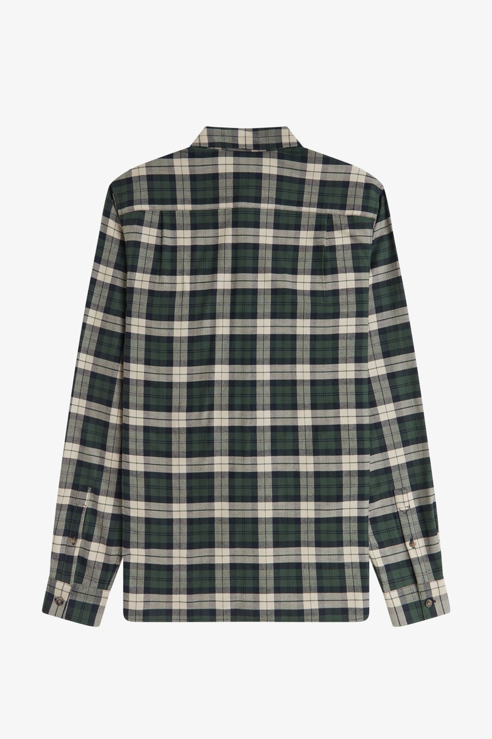 Brushed Twill Tartan Shirt Fred Perry AW25 - Court Green