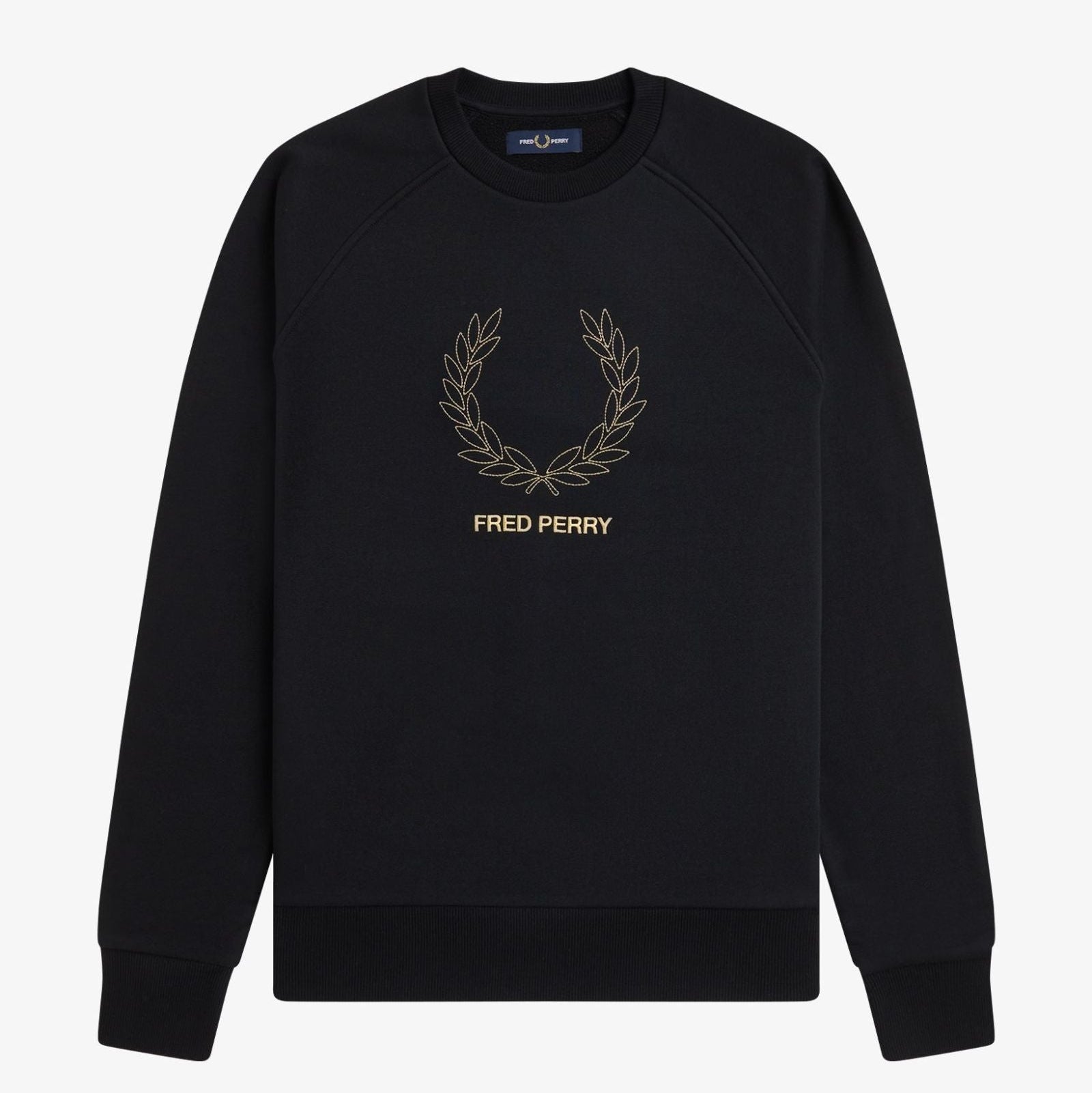 Outline Laurel Wreath Sweatshirt Fred Perry AW25 - Black