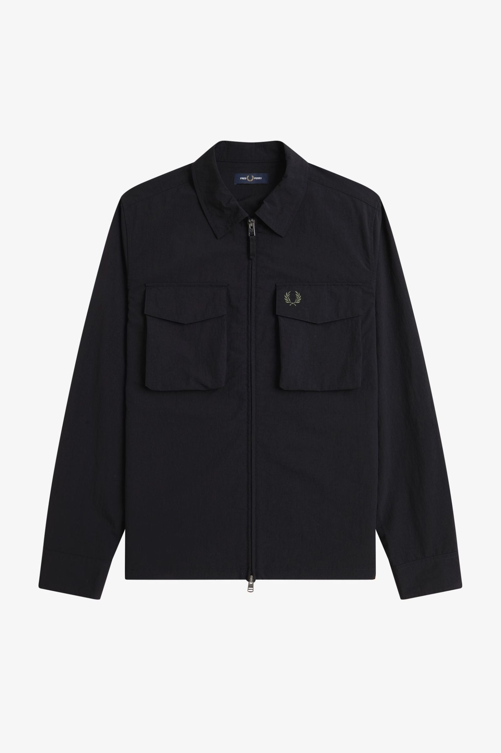 Fred Perry Ripstop Pocket Overshirt - Black