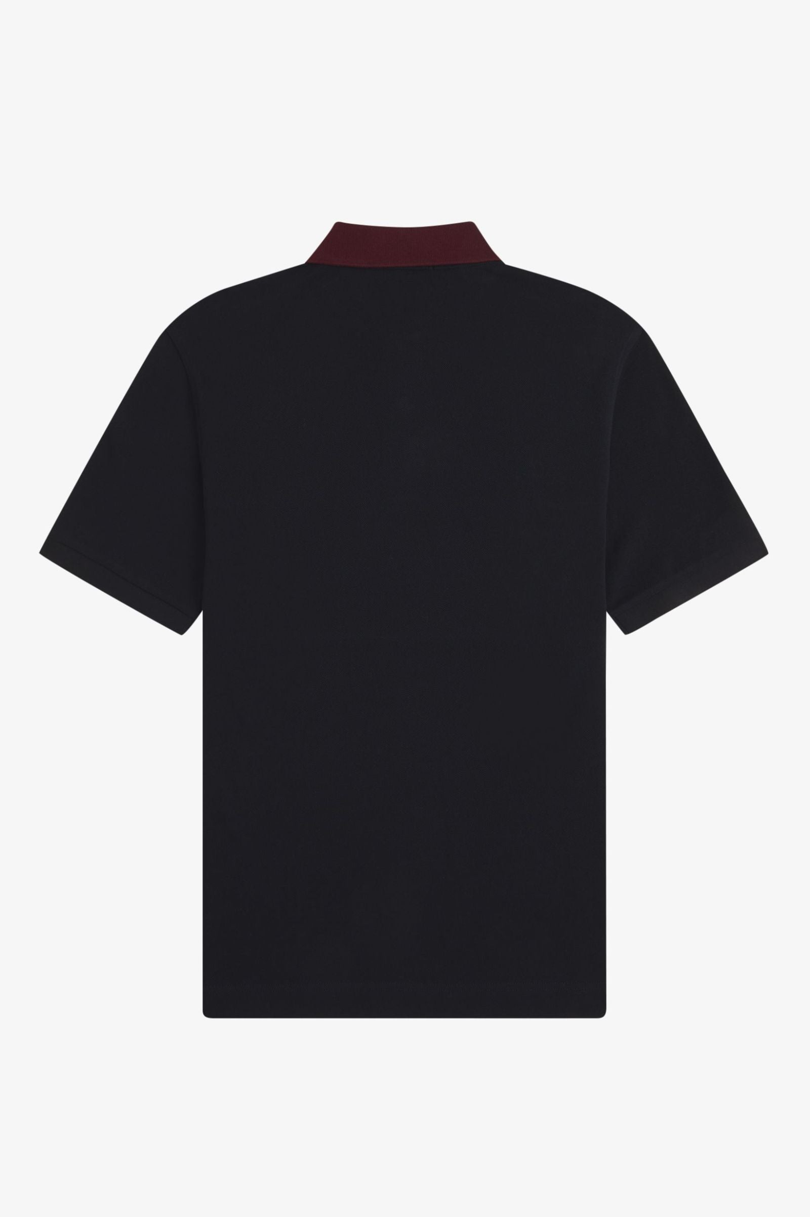 Fred Perry Embroidered Panel Polo Shirt - Black